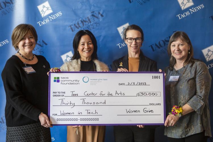 Women Give Taos Check donation for women in tech