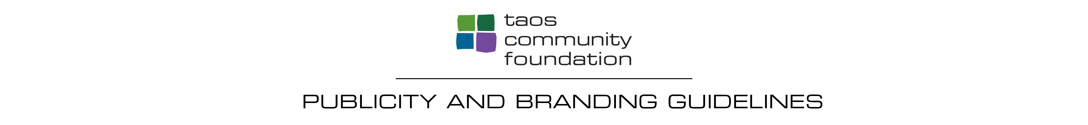 Taos Community Foundation Publicity and Branding Guidelines Header