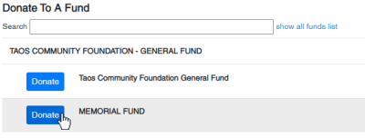 Donate to Memorial Fun Tutorial Image 1 Taos Community Foundation https://www.taoscf.org/wp-content/uploads/2023/06/TCF-Website-Logo.png
